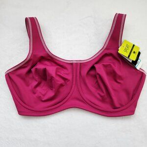 Women's Simone Sport Hight Impact Underwire Bra, Dark Pink, Size 38DD NWT